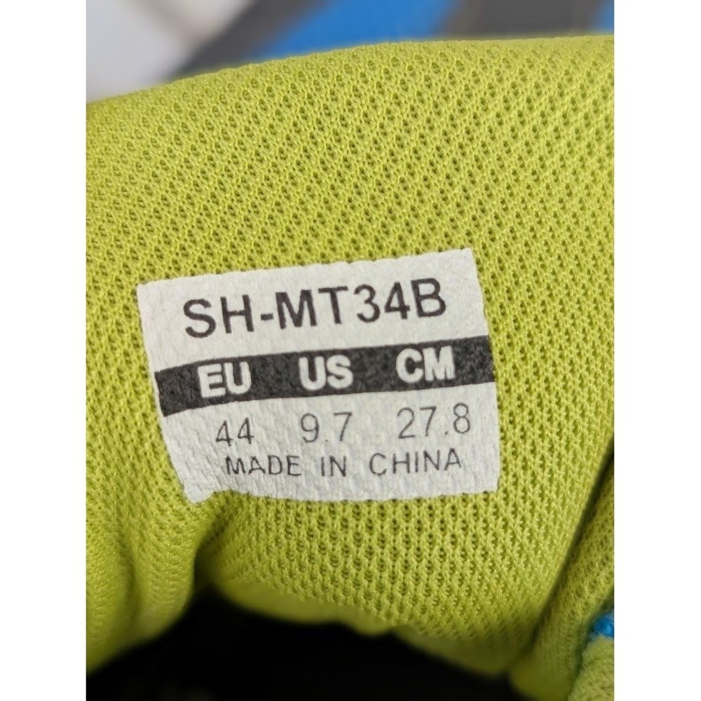 Shimano SH-MT34B Blue Black SPD Mountain Bike Cycling Shoes Mens EU 44 US 9.7 - Picture 8 of 11